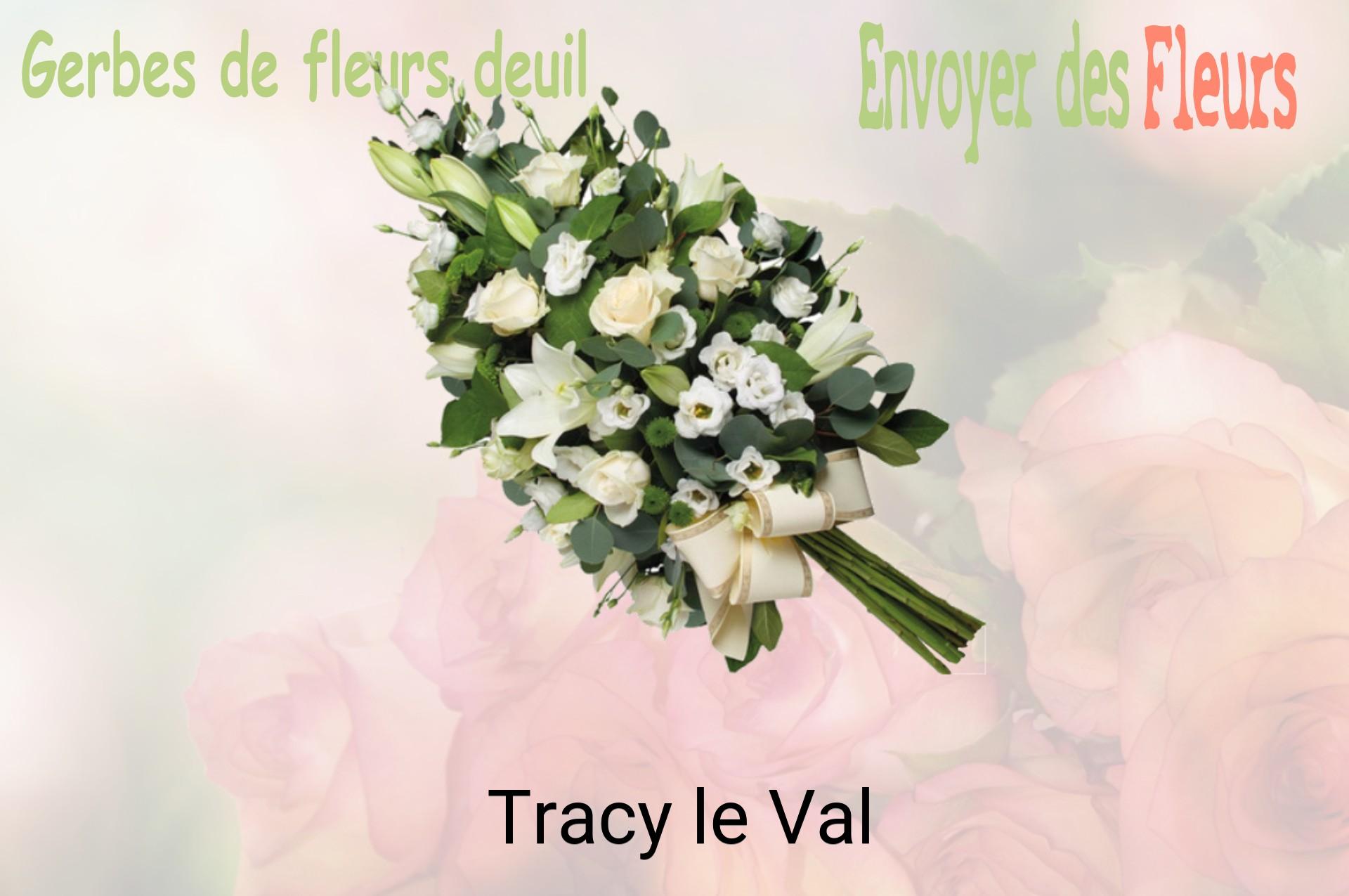 Gerbe de fleurs de deuil livrée à Tracy-le-Val